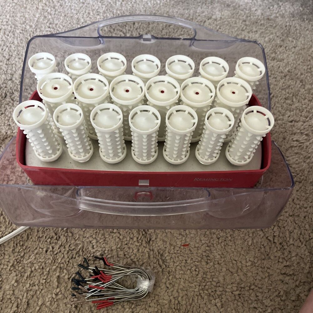 REMINGTON Style Setter II HOT ROLLERS CURLERS H1080 With 16 CLIPS PREOWNED - Picture 4 of 6